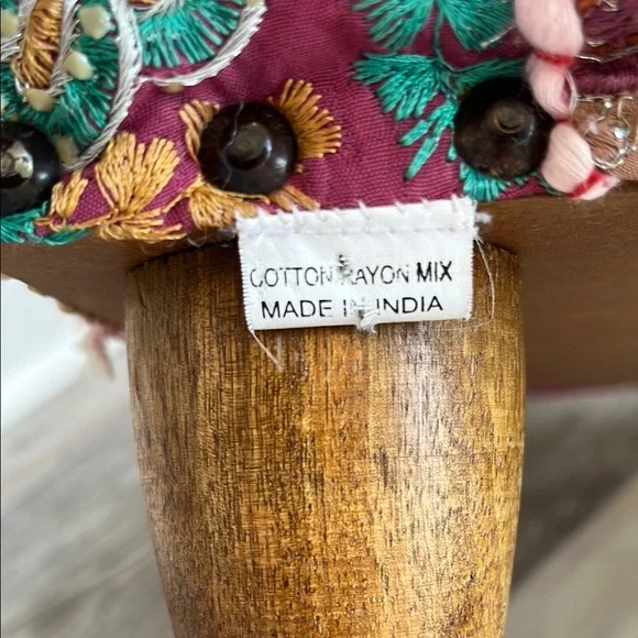 Colorful Patchwork Footstool - Picture 12 of 12